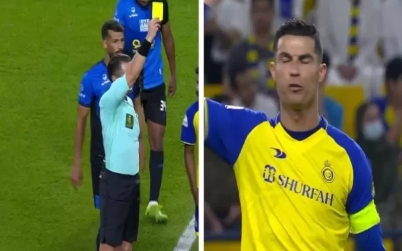 شاهد: حركة قذرة من رونالدو امام حكم مباراة النصر وأبها