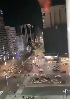 شاهد سبب الانفجار والحريق في ابوظبي قبل ساعات
