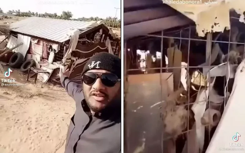 شاهد.. سعودي اقترب من خيمة في الصحراء ليكتشف ما فها وعندما اقترب شاهد الشيء الذي افقده النطق