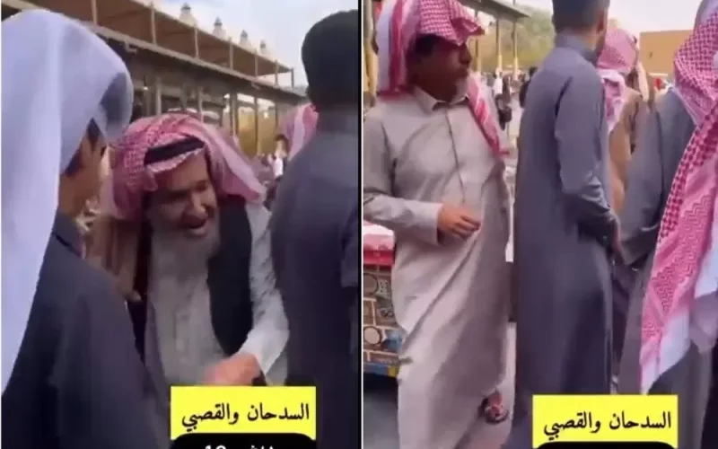شاهد:  عبدالله السدحان وناصر القصبي في سوق بالرياض خلال تصوير مشهد في “طاش ما طاش”