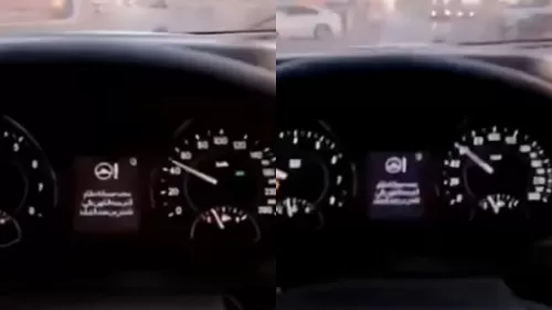 فيديو مروع من اهم شوارع الرياض وهذا ما حدث لقائد سيارة كان عاكس خط