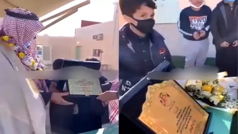 لحظات مؤثرة لتوديع معلم لطلاب مدرسته بعد خدمة 34 عامًا قضاها في الفصول التعليمية في السعودية (فيديو) !!