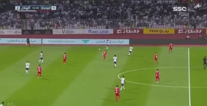 احداث الشوط الثاني مباشر تويتر مباراة الهلال ضد الوحده الدوري السعودي