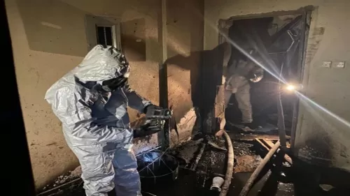 شاهد: تسرب غاز في شقة سكنية بالرياض يسبب كارثة