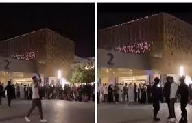 شاهد.. لحظة القبض على مغني راب أثناء إحياء حفل في مجمع تجاري بالرياض