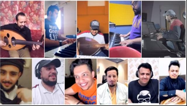 شاهد..”فن يمني عن بعد” يخوض مواجهة شرسة ضد ”كورونا”