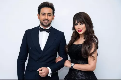 فنان يمني شهير يعقد قرانه بملكة جمال البحرين الفنانة”شيلا سبت”..صورة