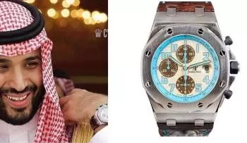 شاهد: اجمل وافخم ساعات الأمير محمد بن سلمان مصنعة من الذهب الخالص والياقوت والبلاتينيوم واسعارها لم تخطر ببالك من قبل