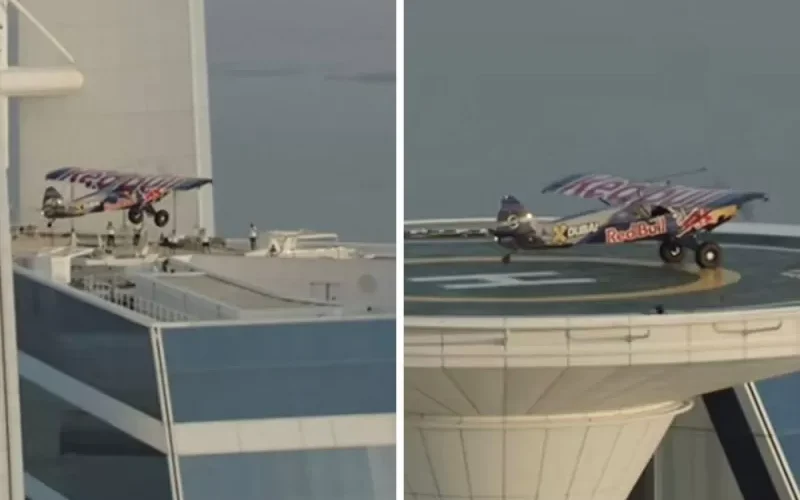 بالفيديو: هبوط كارثي ومجنون لطائرة عملاقة في دبي والنتيجة لا تصدق