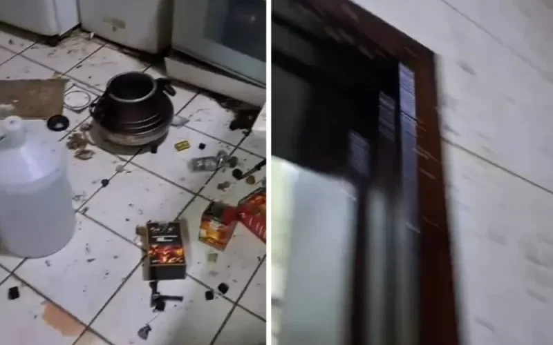 فيديو مروع للحظة انفجار قدر ضغط في السعودية وتطاير اللحم في كل مكان ..