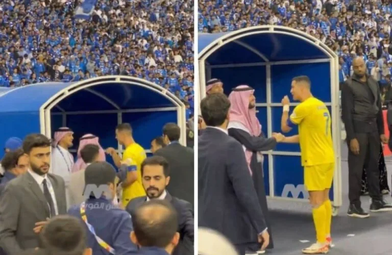 شاهد ما دار بين رونالدو ورئيس الهلال بعد الخسارة بالثلاثة